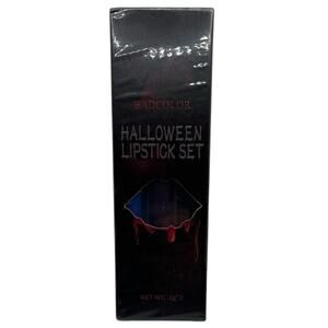 NIB Badcolor Halloween Lipstick Set of 3 Purple Black Blue
